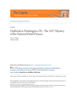 Outbreak in Washington, DC: The 1857 Mystery of the National
