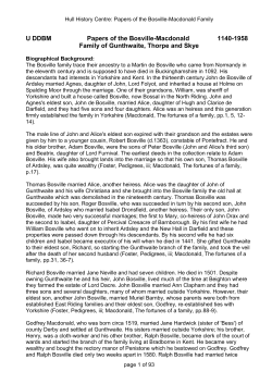 Archive Catalogue (PDF format) - Hull History Centre Catalogue