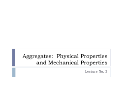 Aggregates: Physical Properties and Mechanical Properties