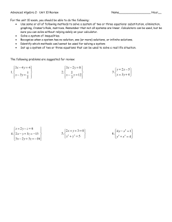 1. 3x &minus; 4y = 4 x &minus; 3y = 1 2 2. 3x &minus; 2y = 8 x &minus; 2 3 y =12