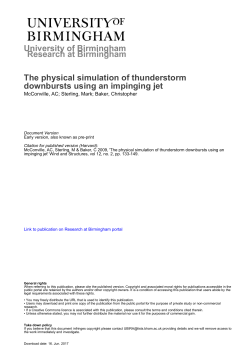 University of Birmingham The physical simulation of thunderstorm