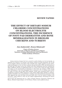 The effecT of dieTary sodium chloride concenTraTions on blood