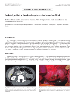 Isolated pediatric duodenal rupture after horse hoof kick