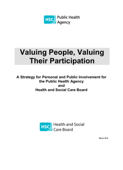 Personal And Public Involvement Strategy
