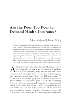 Are the Poor Too Poor to Demand Health Insurance?