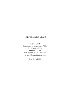 Language and Space