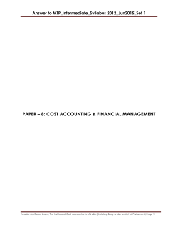 Paper 8 - Institute of Cost Accountants of India