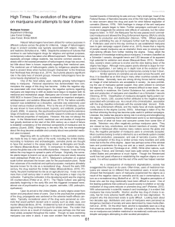 High Times: The evolution of the stigma on marijuana and attempts