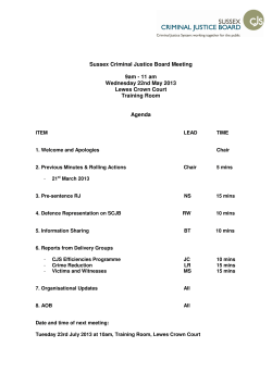 Agenda - Surrey and Sussex Criminal Justice Partnerships
