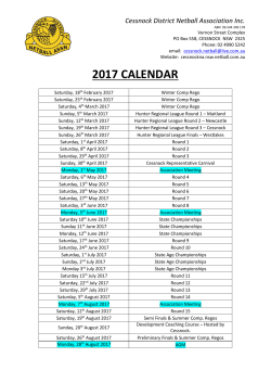 2017 CALENDAR