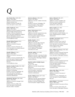 Q - American Academy of Arts and Sciences