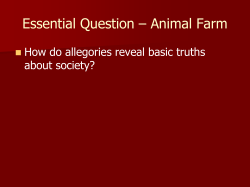 Essential Question &ndash; Animal Farm
