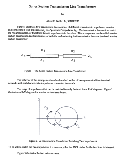 Series Section Transmission Line Transformers