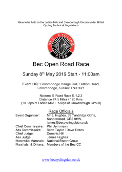 Programme - Bec Cycling Club