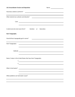 10.2 Groundwater Erosion and Deposition Name