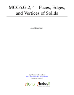 MCC6.G.2, 4 - Faces, Edges, and Vertices of Solids