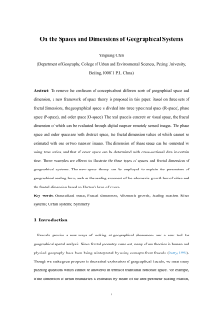 On the Spaces and Dimensions of Geographical