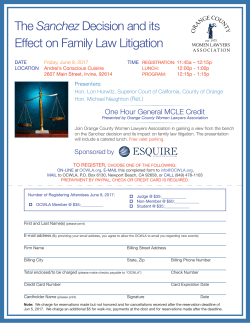 The Sanchez Decision and its Effect on Family Law Litigation