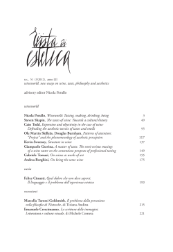 The Tastes of Wine - Scholars at Harvard