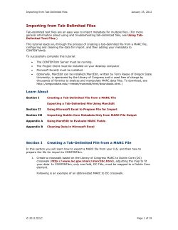 Importing Tab Delimited