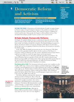 Democratic Reform and Activism