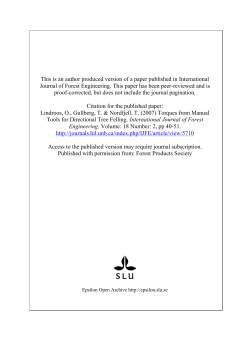 PDF (Torques from Manual Tools for Directional Tree Felling)