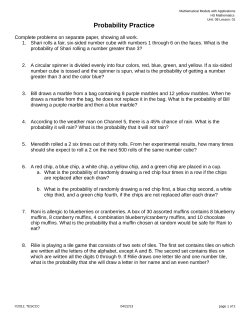 Probability Practice