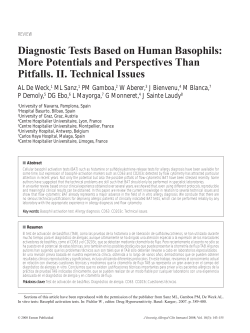 Diagnostic Tests Based on Human Basophils: More Potentials and