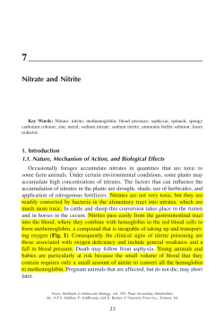 Nitrate and Nitrite