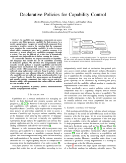 Declarative Policies for Capability Control