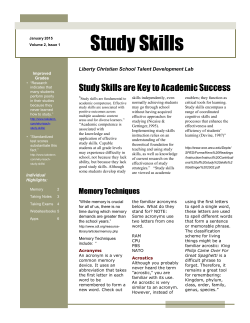 Study Skills - Liberty Christian School