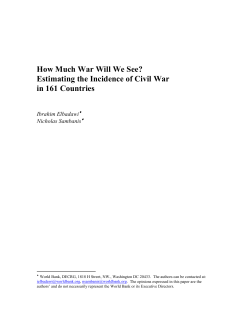 How Much War Will We See? Estimating the Incidence of Civil War