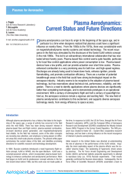 Plasma Aerodynamics: Current Status and Future Directions