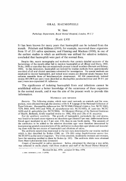 ORAL HAEMOPHILI W. SIMS PLATE LVII IT has been known for