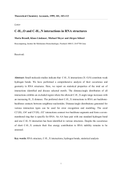 C-H...O and C-H...N interactions in RNA structures