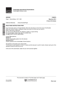 Question Paper - Cambridge International Examinations