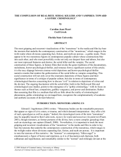 Towards a Gothic Criminology