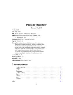 Package `steepness`