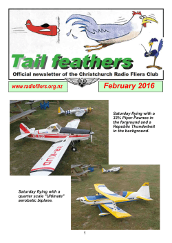 CRF Newsletter Feb 2016 - The Christchurch Radio Fliers Club
