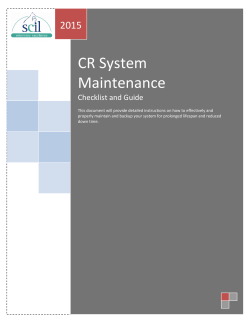 CR System Maintenance