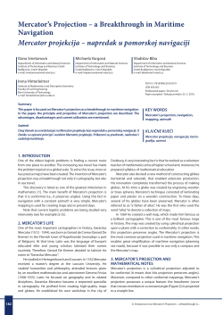 Mercator`s Projection &ndash; a Breakthrough in Maritime Navigation