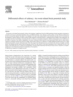 Differential effects of saliency: An event-related brain