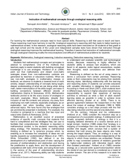 Instruction of mathematical concepts through analogical reasoning