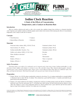 Iodine Clock Reaction