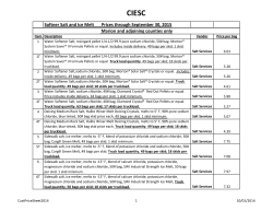 Softner Salt and Ice Melt Prices through September 30, 2015