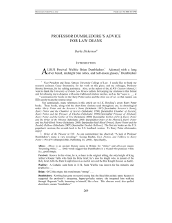 professor dumbledore`s advice for law deans