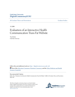 Evaluation of an Interactive Health Communication Trans Fat Website