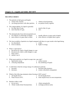 Chapter 12&mdash;Liquids and Solids-