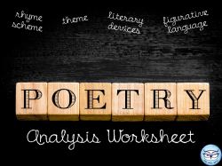 Poetry Analysis Worksheet