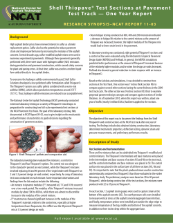 Shell Thiopave&reg; Test Sections at Pavement Test